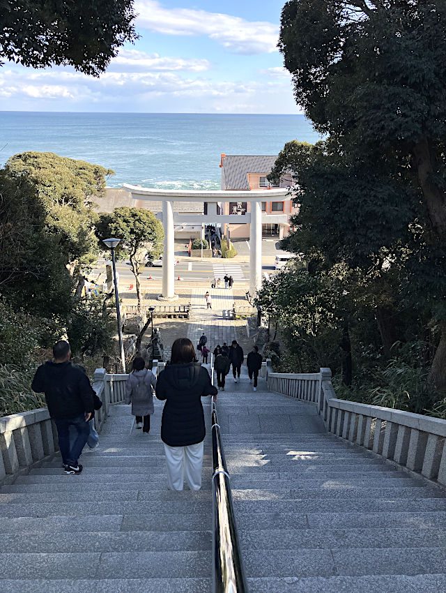 大洗磯前神社・神磯の鳥居へ