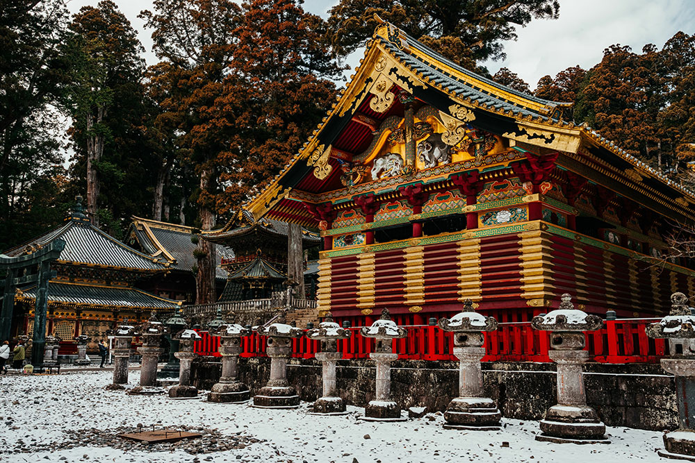 東照宮雪景色