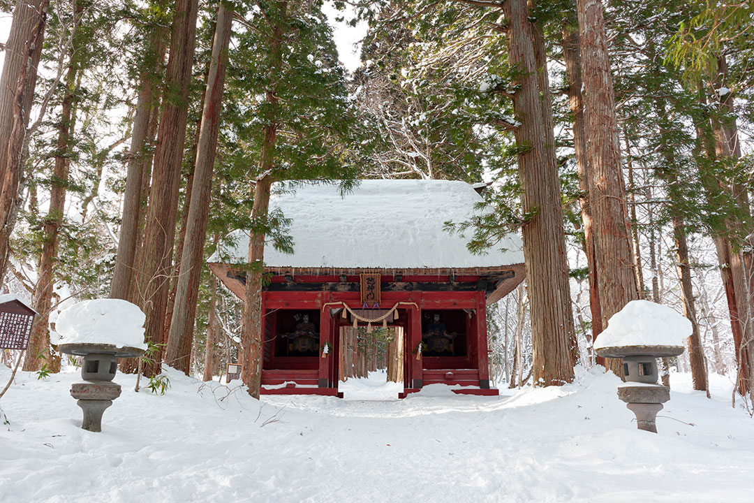 雪の戸隠神社参拝