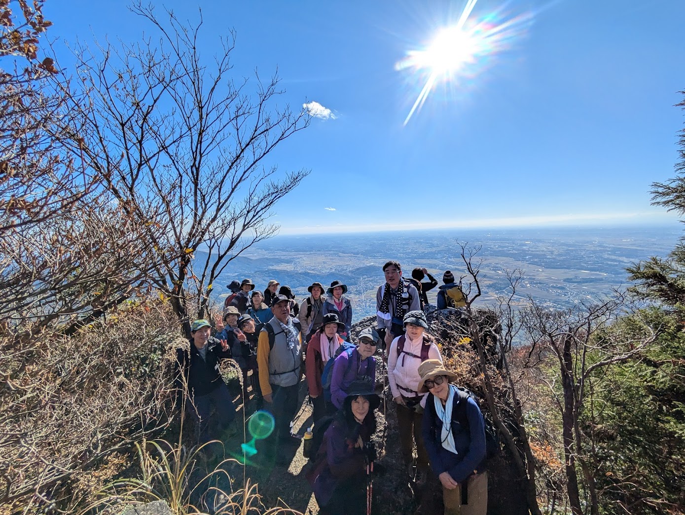 筑波山山頂で皆様いっしょに