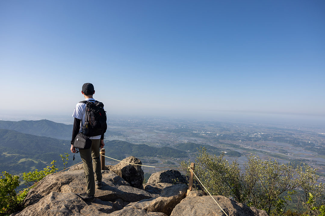 桜川河畔からの筑波山